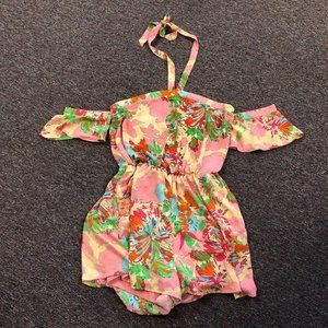 GB Pink Floral Romper Size XL